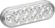 LED 6-Inch Oval Backup Light, Grommet Mount, 10-Diode, White