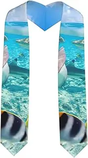 [EdWal] Colorful Fishes print Graduation Stole and Sash Class for Unisex Adult Honor Stole Honor Stole of 2025