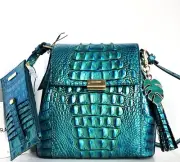Brahmin Margo Crossbody Peacock Leather Bag+ Wallet+ Palm Long Tassel NWT