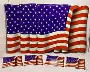 Pimpernel Table Mates American flag 4 Placemats & 4 Coasters Patriotic USA NEW