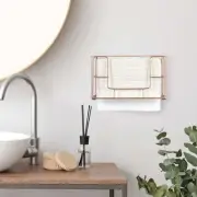Copper Metal Wire Wall Mounted Paper Towel Holder, Z Fold C Fold Towel Dispenser