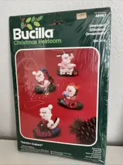 Santa's Capers Jeweled Stitchery Ornaments Kit Set of 4 by Bucilla 48987