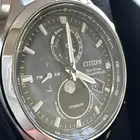 Citizen Mens Titanium Perpetual Calendar Eco-Drive Silver Watch 43 MM BY1010-57L