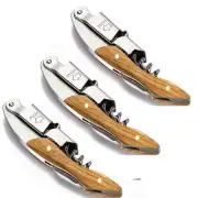 Professional Waiter Corkscrew Wine Key for Bartenders Set of 3With Long Rosew...