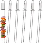 Kabob Skewer for Grilling Metal Stainless Steel BBQ Stick with Push Bar Doubl...