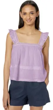 NWT Ella Moss Women's Alanis Babydoll Woven Top - Lavender Sz XS