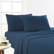 Park Avenue 175 GSM Egyptian Cotton Flannelette Sheet Set Ink
