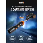 日昌五金 免運含稅公司貨 WORX 德國威克士 40V 無刷 鋰電吹風機 吹葉機 WG585E 買全配送防割手套+護目鏡