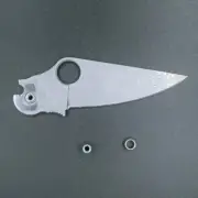 Handmade 58HRC Damascus Blade for Spyderco PM2 Modified Clip Point w/ 2 Pivots