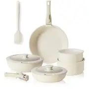 12 pcs Pots and Pans Set, Nonstick Kitchen Induction Cookware Suit with Detac...