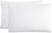 Bare Home Standard Flannel Pillowcase Set - 100% Cotton - Velvety Soft Heavyweight - Double Brushed Flannel (Standard Pillowcase Set of 2, White)