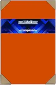 50 Bright Darker Orange Color Cover/Card Paper Sheets - 12 X 18 Inches Large|Poster Size - 65# (65 lb/Pound) Light Weight Cardstock - Quality Printable Smooth Surface