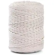 Macrame Cord 3mm x 220Yards, Natural Cotton 3mmx220Yards 100% Natural Cotton