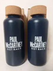 2x PAUL MCCARTNEY GOT BACK DRINK BOTTLES BLUE MADE FROM SUGAR CANE 650ML 200MM