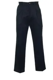 NWT Signature Khaki by Dockers Blue Pleated Pants 30x30 $58