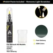 Touch Up Paint For Renault All Models 22581 Vert Giverny With Polish Paste