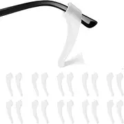 10Pairs Eyeglass Ear Grip Hook - Anti-Slip Glasses Ear Grips, Ear Grip Hooks, Eye Glass Temple Tips Sleeve Retainer, Eyeglasses Ear Clip, Sport Eyeglass Strap, Sunglasses Ear Holder (White)