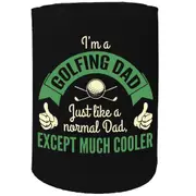 Alcohol Stubby Holder - Golfing Dad Father Daddy - Funny Novelty Birthday Gift Joke Beer Can Bottle