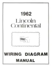 LINCOLN 1962 Continental Wiring Diagram Manual 62