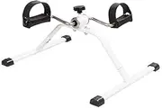 Exercise Peddler, Pedal Exerciser Mini Exercise Bike, Tension Adjustable, Chrome Frame, for Leg and Arm Rehab Low Impact Under Desk