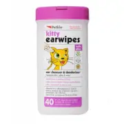 Petkin Kitty Ear Wipes Cat Ear Cleanser & Deodoriser 40 Pack
