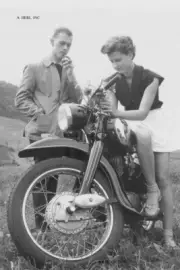 NSU Max 250cc 1953 factory publicity image - motorcycle photo