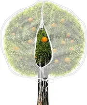 Garden Plant Cover Plant Protection Netting Bags with Zipper Fruit Tree Netting Cover Large Garden Mesh Netting Plant Net Cover Bags for Protecting Plants Trees Fruits Flowers 72x76 inch(White, 1Pack)