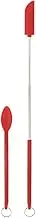 AIMALL Mini Silicone Telescopic Spatula, Multipurpose Double-Headed Cream Cake Scraper, Heat Resistant Silicone with Stainless Steel