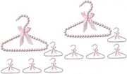 BUGUUYO 10 Pcs Children's Pearl Hanger Little Nursery Hangers Clothes Racks Pearls Hangers Dog Clothes Hanger Clothes Hanger Mini Pearl Hanger Hangers Crate Pink Plastic