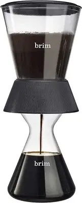 brim Cold Brew Coffee Maker with Smart Valve System, 1.5 L Glass L, Black
