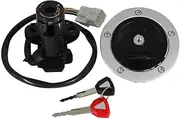 MZBZUTEDEE Motorcycle Ignition Key Switch Fuel Gas Cap Seat Lock Kit Fit for Kawasaki ZX1400 Ninja ZX14R 27005-0568 51049-0715 27005-0561 Moto