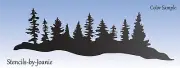 Pine Trees Stencil Smokey Mountains Forest Line Ridge Rustic DIY Signs Joanie