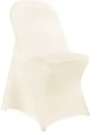 Stretch Spandex Chair Covers - Ivory 150 PCS, Folding Kitchen Chairs Cover, Univ