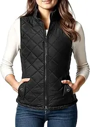 [NY Threads] Women's Puffer Vest Lightweight Sleeveless Stand Collar Quilted Zip Vest