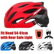 Bikeboy Cycling Helmet MTB Road Bike Safe Cap Red Safe Rear Light Bicycle Helmet