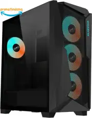 Gaming PC Case C301 Glass Black Mid Tower Tempered Glass USB Type C 4X ARBG Fans