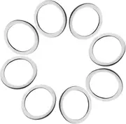 DINHEAROM 8pcs Stainless Steel Bike Pedal Washers Gaskets for Fixed-Gear Folding Quick Installation Compatibility Pedal Adapter Spacers