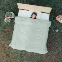 在飛比找momo購物網優惠-【LoveFu】月眠枕基本款 + 森呼吸永衡被-森眠綠x雙人