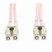 Lc Lc Om3 Multimode Fibre Optic Cable Salmon Pink 2Mm Oversleeving