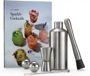 Mixology Bartender Kit, Home Bar 6-Piece kit, includes Cocktail Book, Cockta...