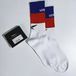 VETEMENTS  紅藍毛巾襪 簡約美式百搭襪子