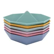 6PK Playground 10.5cm Origami Silicone Bath Boats Toy Kids/Children Fun Play