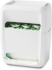 YouCopia SinkSuite Bag & Pod Dispenser, Standing Garbage Bag and Dishwasher Pod Organizer with Removable Lids for Storage, Speckled White