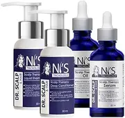 NI'S Trichology Scalp Therapy Care Combo for Hairfall, Hair loss and Dandruff. Scalp Oil, Shampoo, Deep Conditioner and Scalp Serum