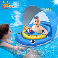 在飛比找蝦皮購物優惠-玩具海盜船遮陽網布遊戲圈套座圈車子戲水游泳圈坐蔸嬰兒水上充氣