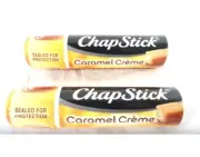 CHAPSTICK CARAMEL CREME, BRAND NEW EACH (SET OF 2) FACTORY SEALED W/ FREE SHIP