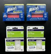 Mack's & Flents Pillow Soft Silicone Putty Earplugs 10 Pairs Free Ship