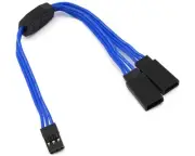 Yeah Racing 60-Core Y-Harness High Current Servo Extension Lead (Blue)