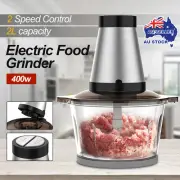 2 Speed 2L Electric Meat Grinder Food Chopper Blender Filler Kibbe Sausage 400W