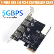 PCIE Riser Expansion Card 4 Ports PCI Express USB 3.0 High-speed Adapter for PC